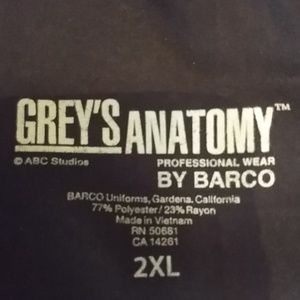 Black Grey's Anatomy scrub pants
